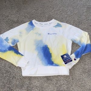 CHAMPION tie-dye crew neck